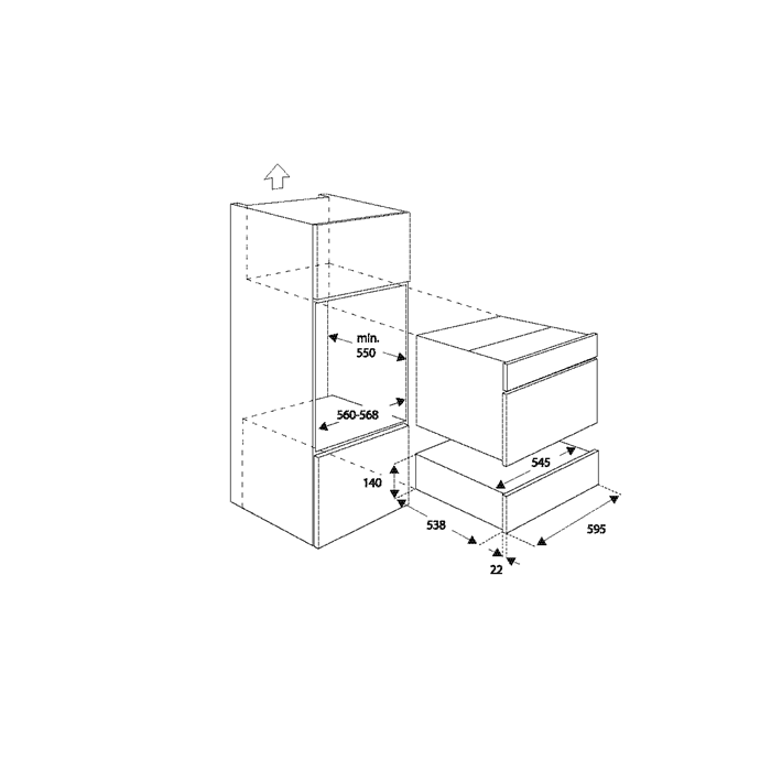 60x15cm Warming Drawer | Bertazzoni