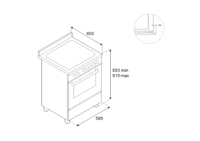 60 cm induction top electric oven | Bertazzoni