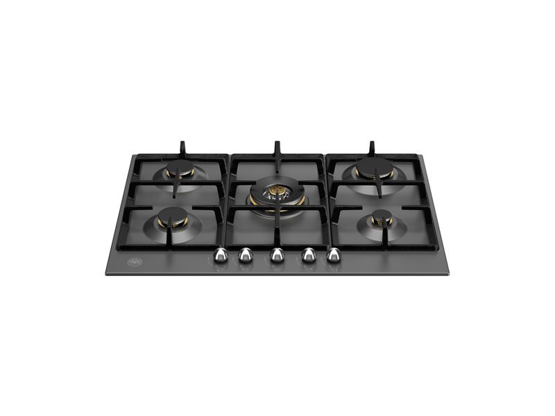 75 cm Gas hob with central wok | Bertazzoni - Nero Matt