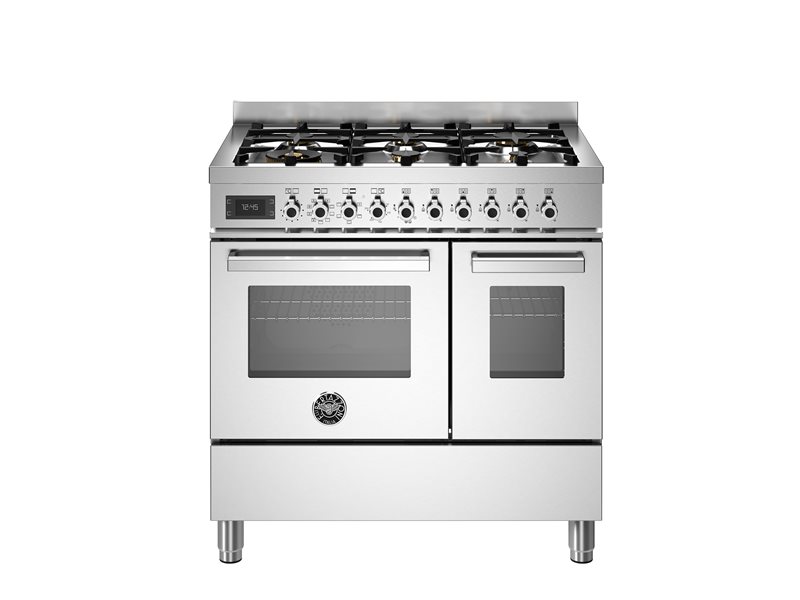 90 cm 6-burner electric double oven | Bertazzoni - Stainless Steel