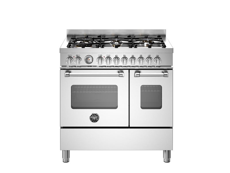 90 cm 6-burner electric double oven | Bertazzoni - Stainless Steel