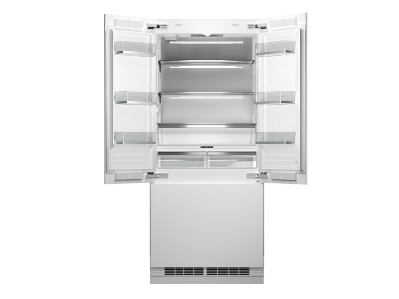 90cm built-in french door refrigerator, paner ready with ice maker and water dispenser | Bertazzoni - Panel Ready