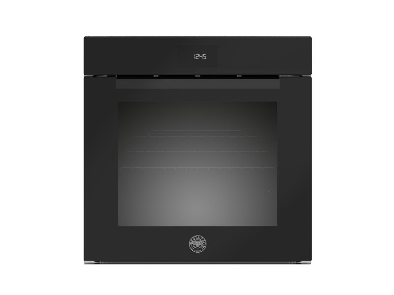 60cm Electric Built-in Oven LCD display, steam assist | Bertazzoni - Black glass