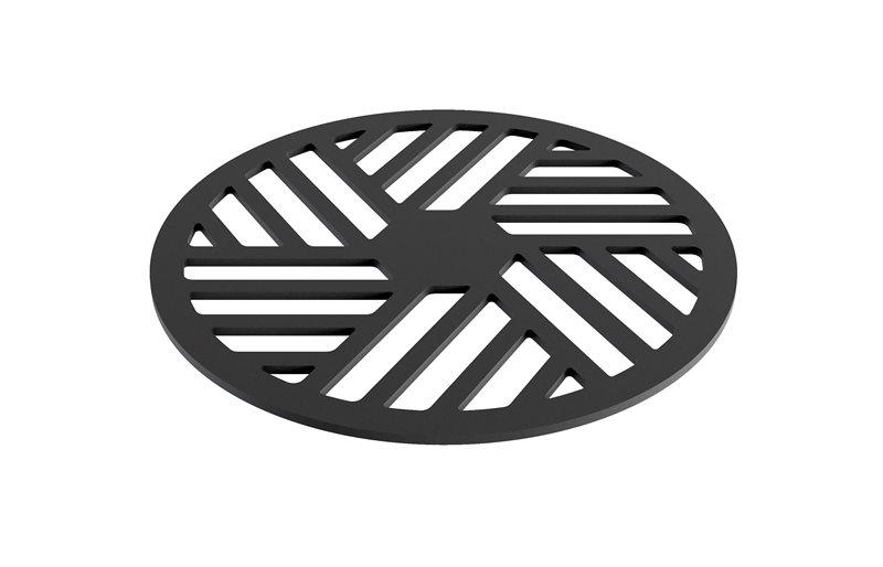 Ventilation grid for induction with integrated hood