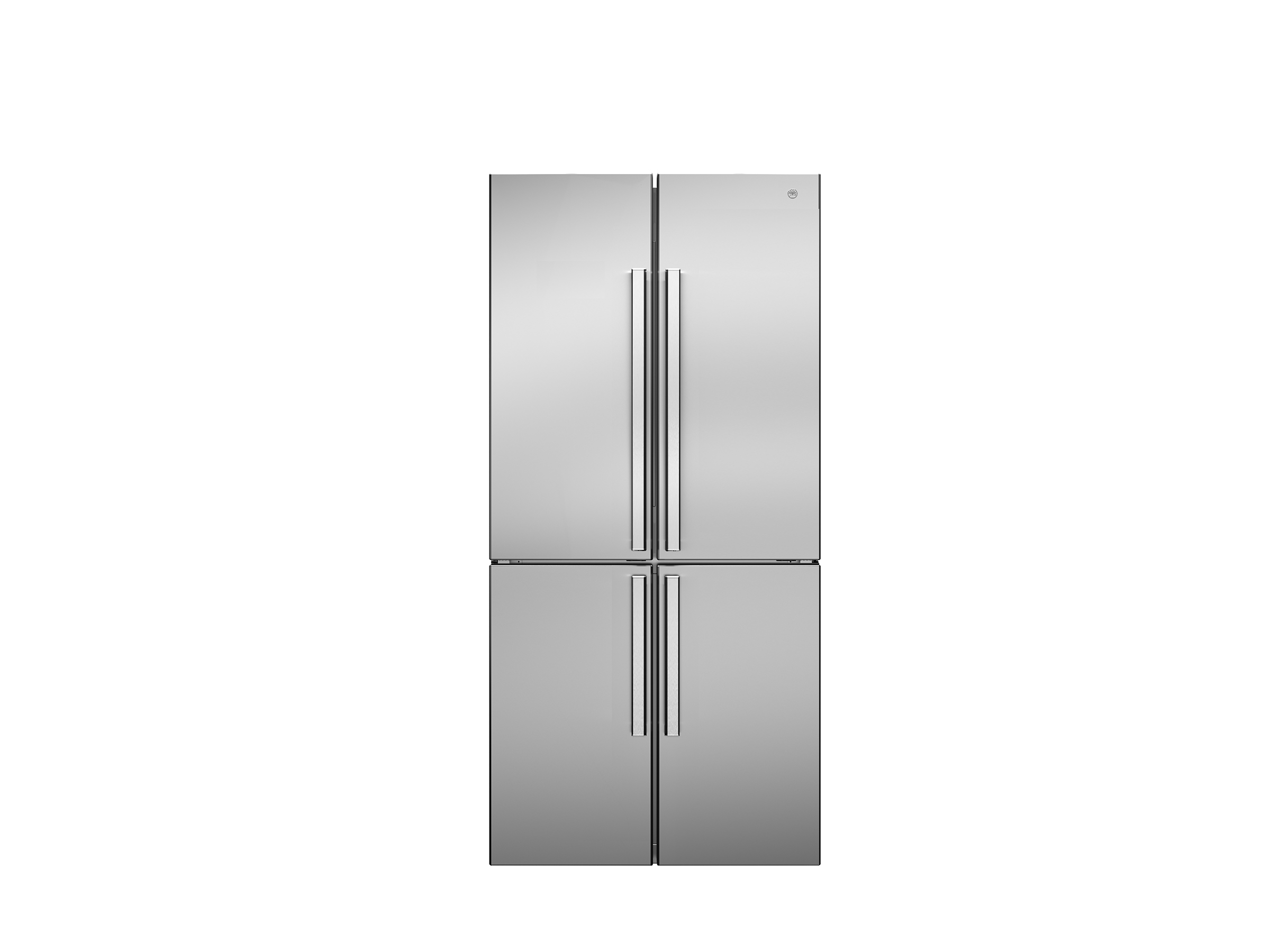84 cm freestanding cross-door refrigerator stainless steel 