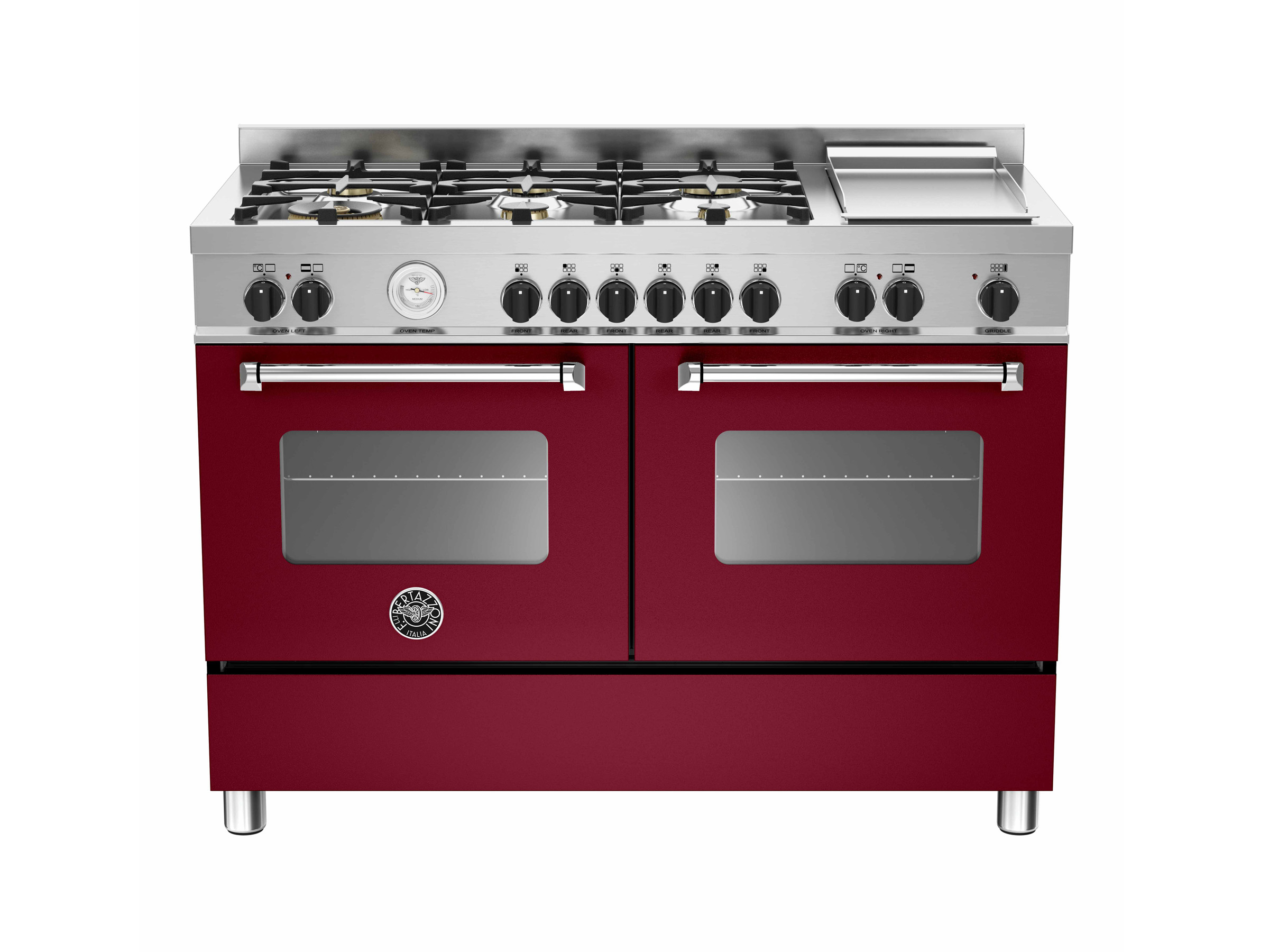 120 cm 6-burners+griddle, eletric double oven | Bertazzoni